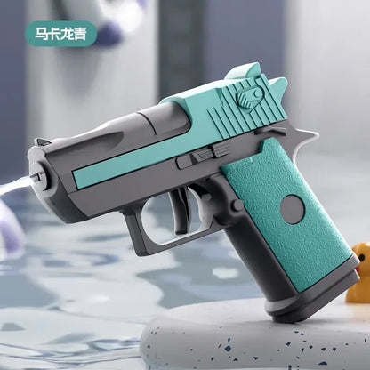 Mini Desert Eagle Water Gun – Mechanical Continuous Firing Small Pistol for Kids, Summer Beach & Pool Toy