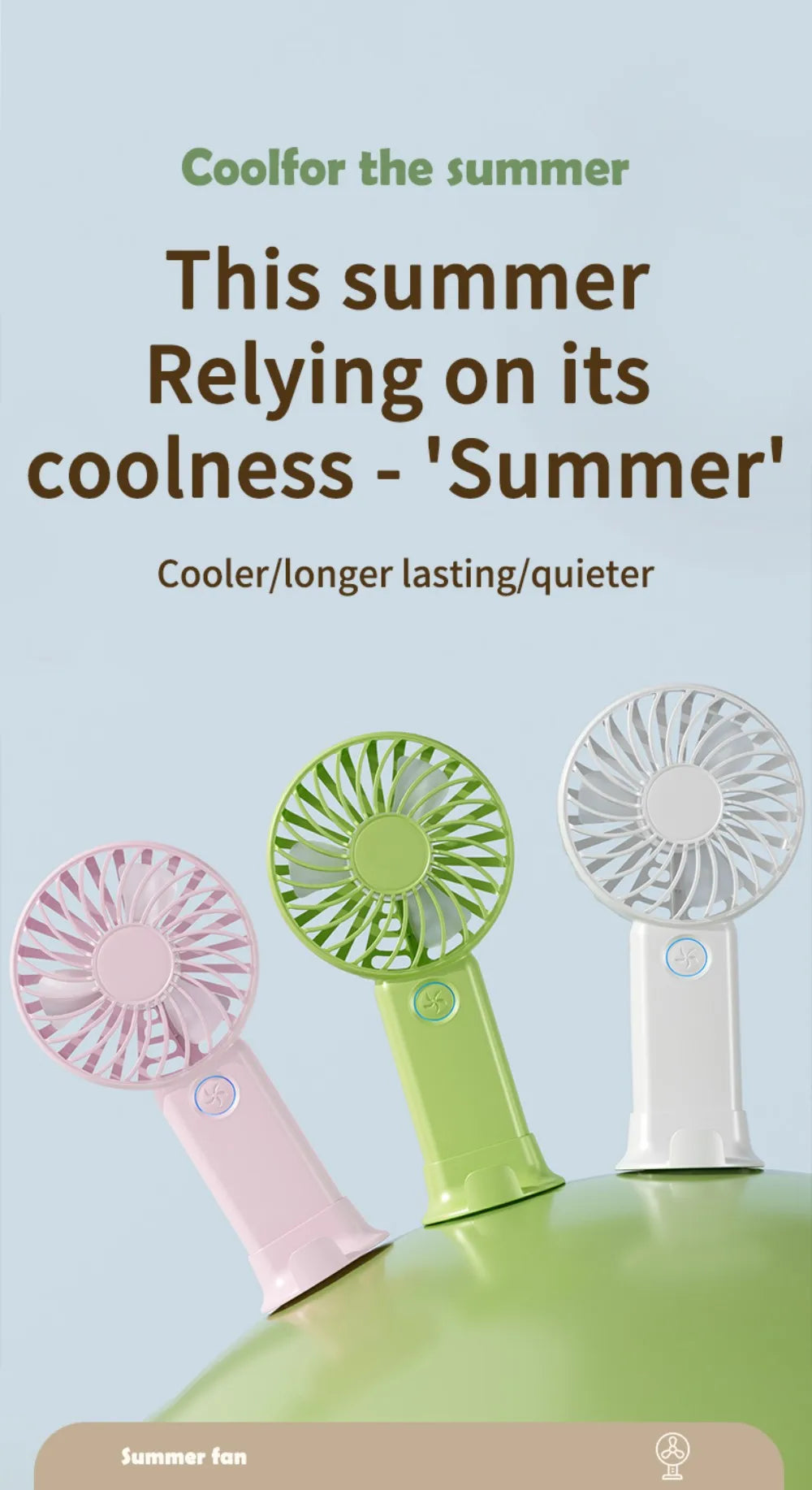 Portable Mini USB Fan – Handheld & Desktop Fan with Phone Holder, 3-Speed Adjustable Wind, Long Battery Life, Multi-Function Cooling Fan