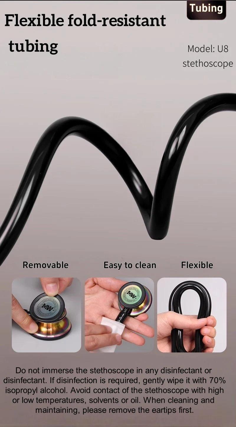 Professional Double-Sided Stethoscope — Medical Cardiology Stethoscope for Doctors and Nurses, Portable Medical Equipment