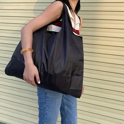 Large Capacity Foldable Shopping Bag – Eco-Friendly Waterproof Grocery & Supermarket Shoulder Tote