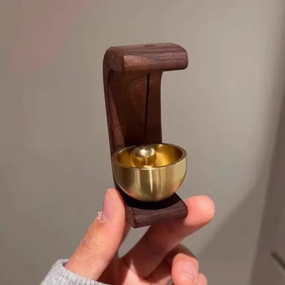 Dopamine Magnetic Indoor Wind Chime – Oak & Walnut Copper Doorbell for Home Decor