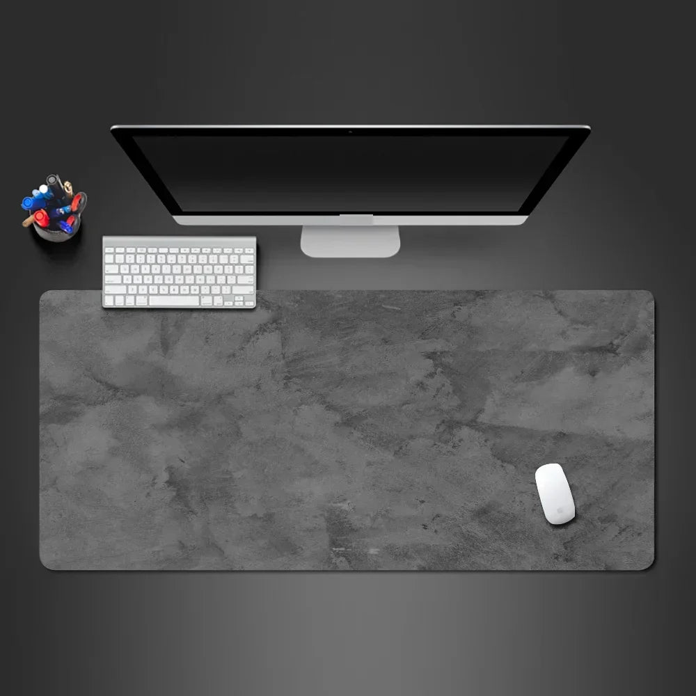Large 900x400mm XXL Overlock Desk Mat – Grey Gaming Mouse Pad & Keyboard Mat for Desktop Accessories