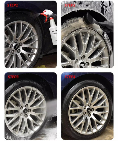 Car Tire Rim Brush | Wheel Hub Cleaning Tool | Black Tire Auto Washing Accessory for Wheels Detailing