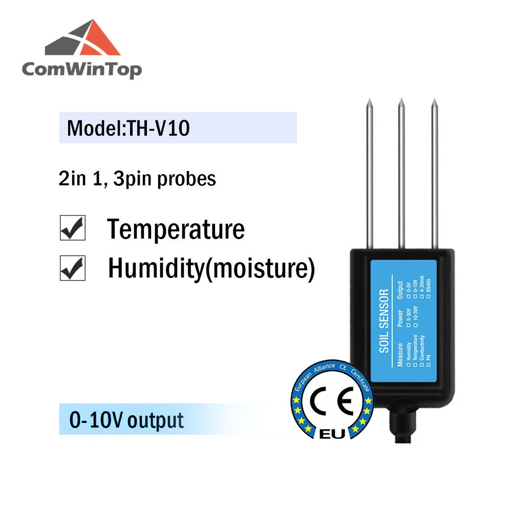 7-in-1 Soil Moisture, Temperature, Humidity, EC, pH & NPK Sensor with RS485, 4-20mA or 0-5V Output