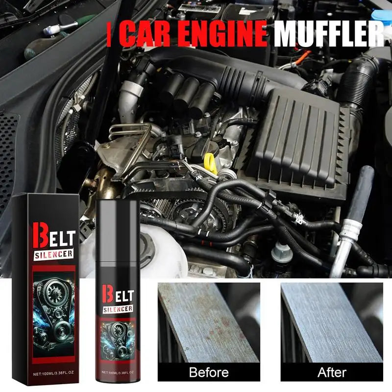 100ml Car Belt Noise Spray – Engine Belt Silencer, Lubrication & Protection for Prolonged Belt Life