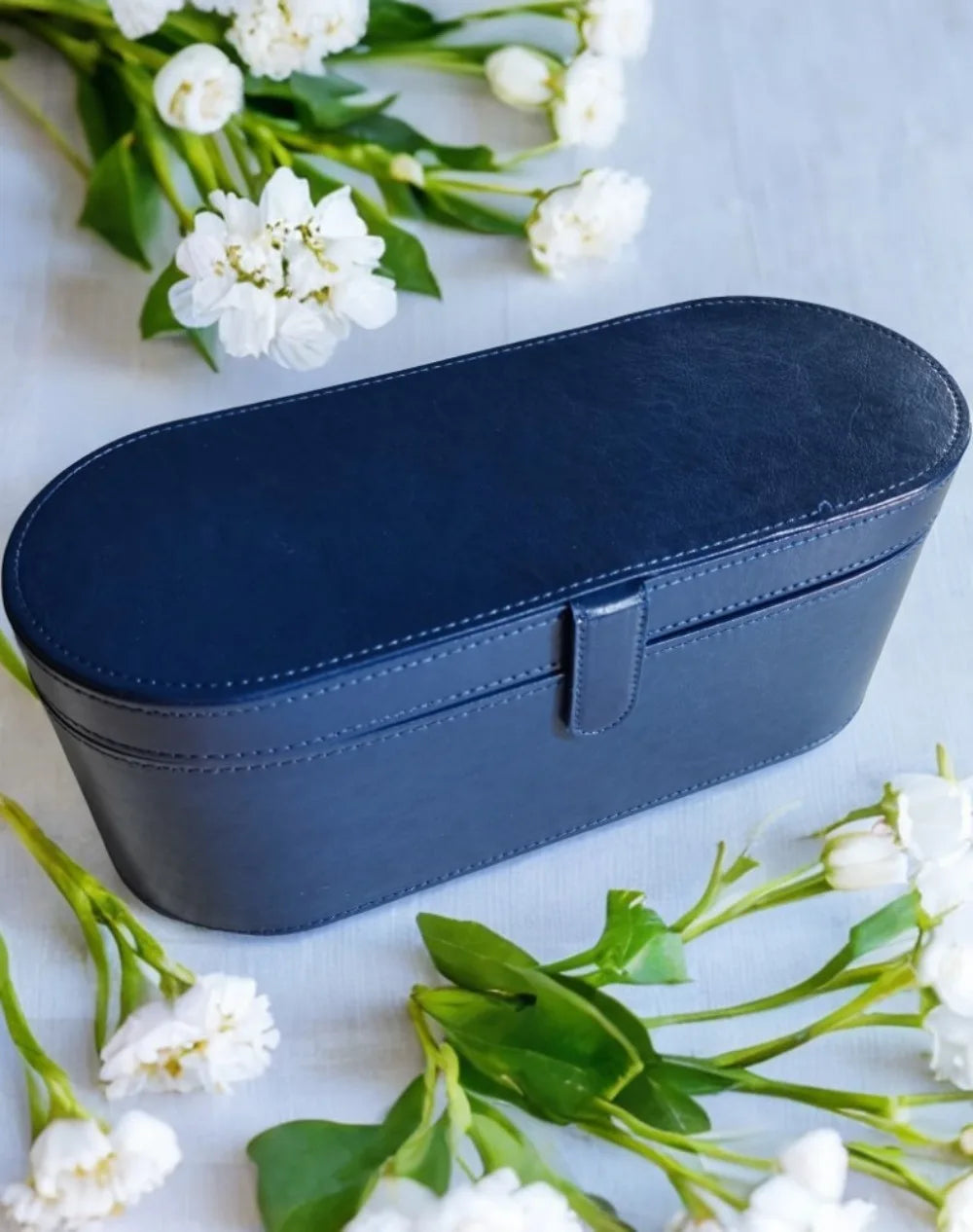 Portable PU Hair Dryer Storage Case – Large Capacity Dustproof Bag for Curling Tools & Accessories