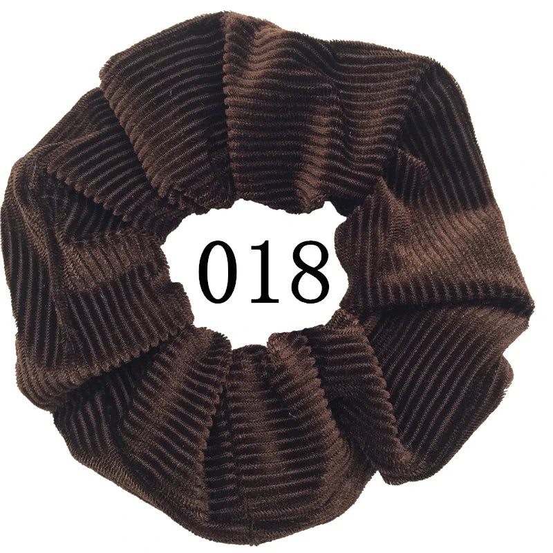 10/6/1Pcs Velvet Hair Scrunchies Set for Women – Solid Color Elastic Ponytail Hair Bands & Headband Accessories (Black Pack)