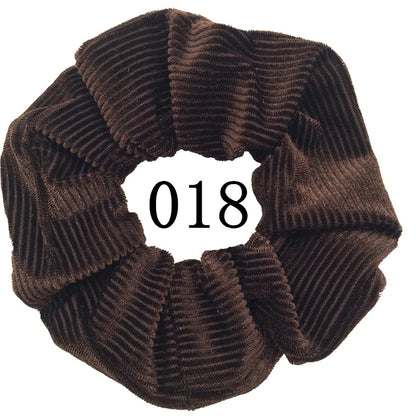 10/6/1Pcs Velvet Hair Scrunchies Set for Women – Solid Color Elastic Ponytail Hair Bands & Headband Accessories (Black Pack)