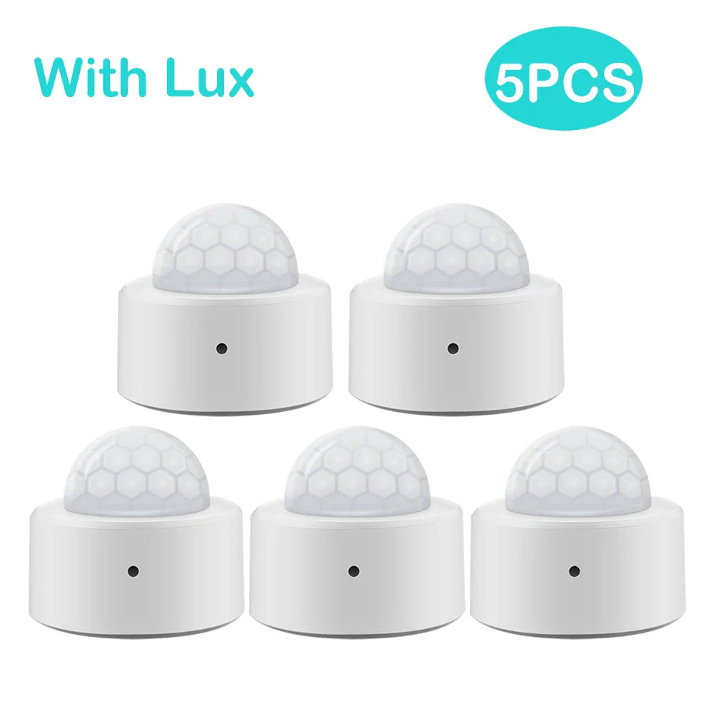 Tuya 2-in-1 ZigBee Mini PIR Motion Detector & Bright Lux Light - Passive Infrared Security Burglar Alarm Sensor