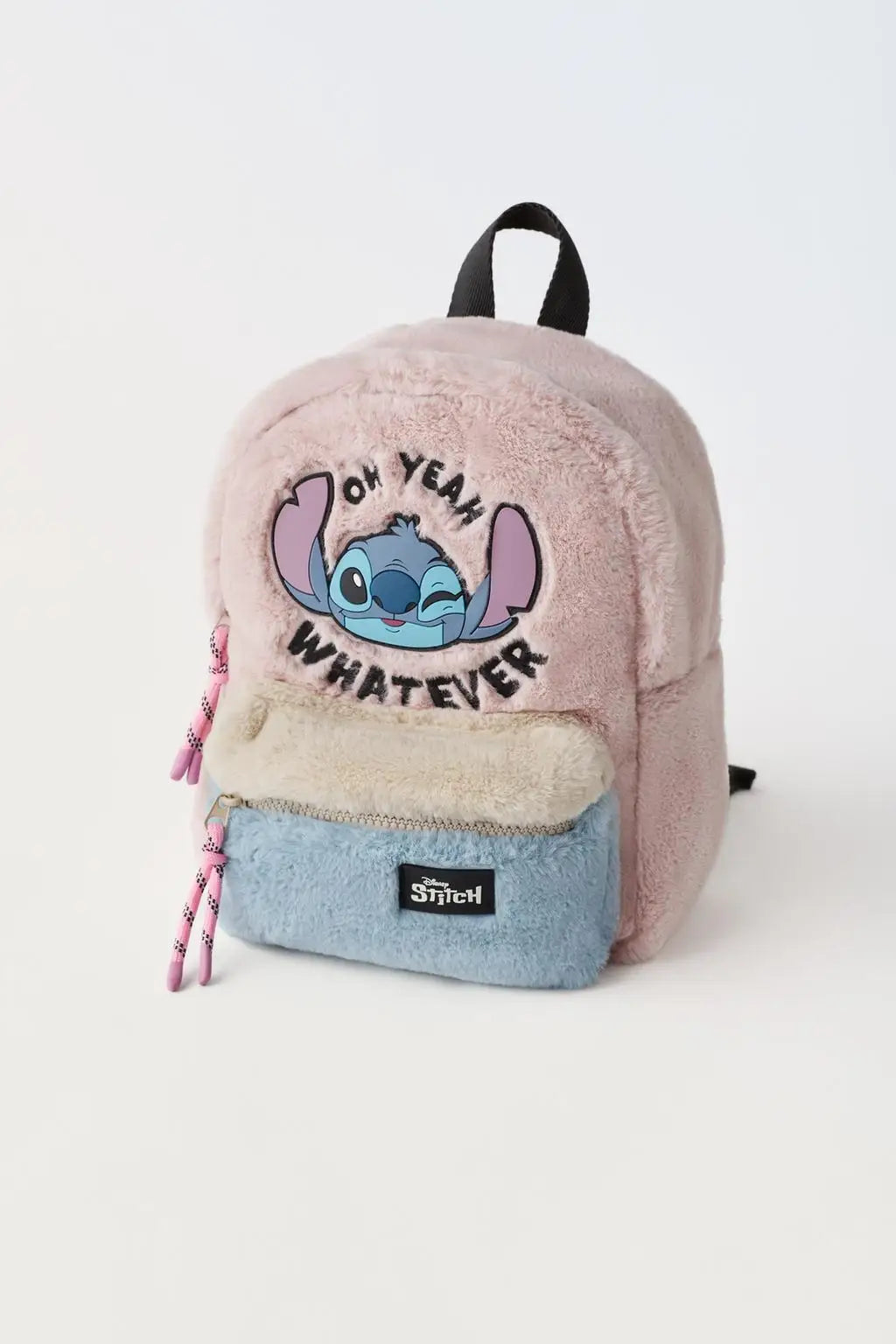 Disney Stitch Plush Children's School Bag – Cute Color Blocking Kindergarten Backpack, Mini Fashion Backpack