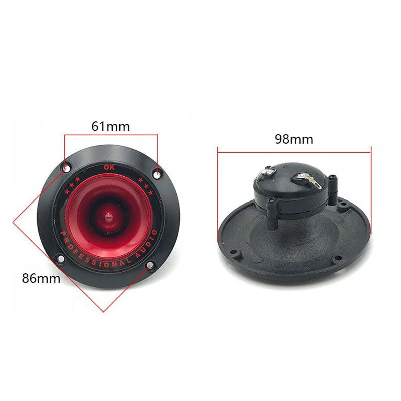 3" Piezoelectric Tweeter Audio Speaker - Ceramic Treble Loudspeaker for PA/DJ, Home Subwoofer & Stage Sound