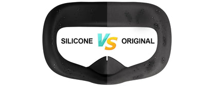 Oculus Quest 2 Face Pad Cover with Lens Protectors — Washable Silicone VR Cover for Meta Quest 2 Accessories