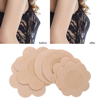10-200PCS Women’s Nipple Cover Stickers – Invisible Self-Adhesive Disposable Bra Pasties & Chest Lift Tape