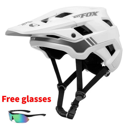 BATFOX Matte Black MTB Bike Helmet – Men's Mountain Bike Cycling Helmet Casco Ciclismo