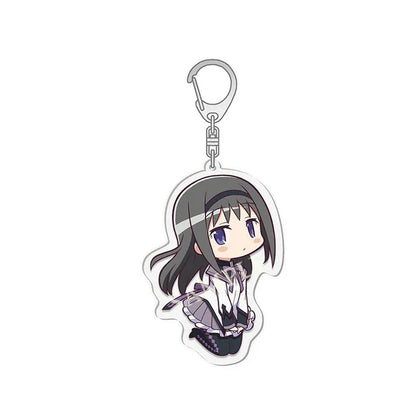 Puella Magi Madoka Magica Anime Keychain – Kaname, Akemi, Homura, Miki, Sayaka, Tomoe, Mami & Kyoko Fan Gift Keyring