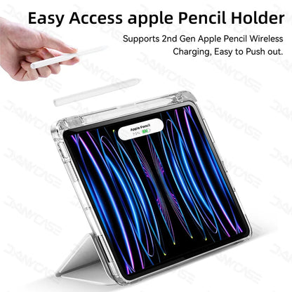 2025 Transparent iPad Case — Shockproof Cover for iPad Pro, Air, Mini & 5th–11th Gen (11–12.9")