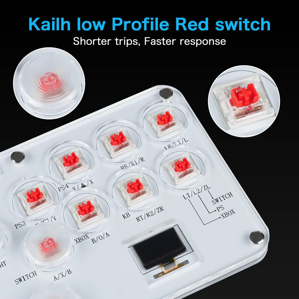 RGB Arcade Hitbox Fightstick Controller – For PS4/PS5, Xbox, Switch, Steam, Arcade Fighting Games