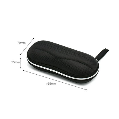 Portable Sunglasses & Eyewear Storage Case - Anti-Stress Black Eye Bag for Men's & Women's Glasses, Myopia and Flat Mirror Protection