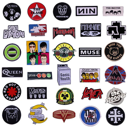Worldwide Classic Band Logo Enamel Pin – Rap & Rock Music Badge for Hoodies, Backpacks, Decorative Accessories, Fan Gift