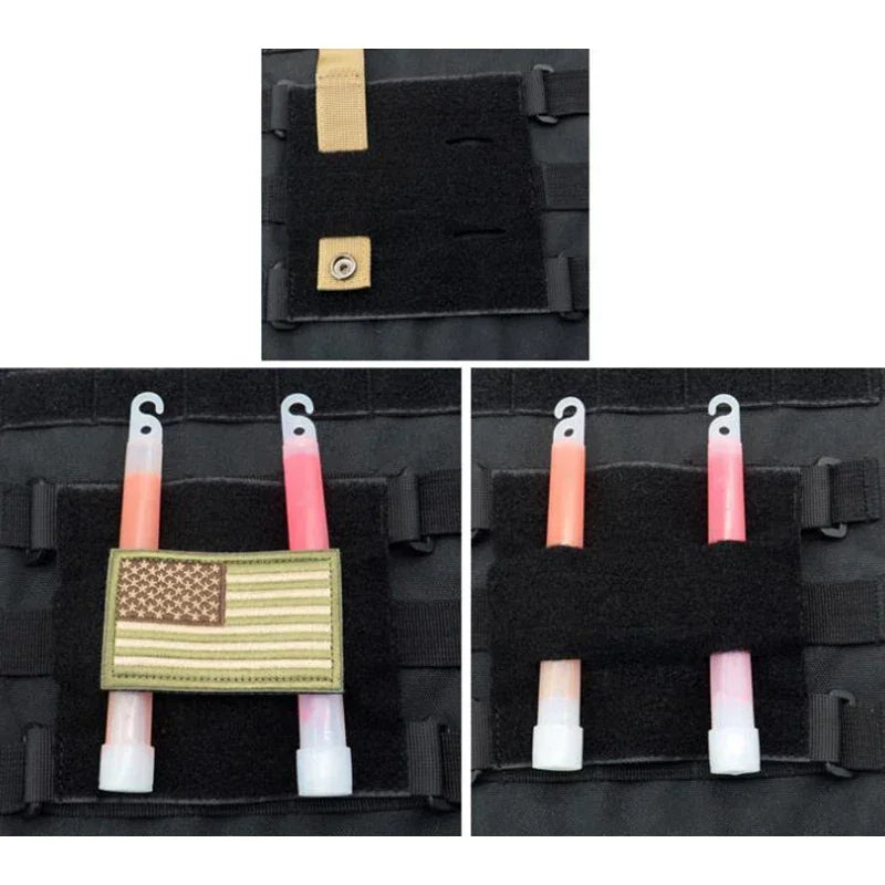 Molle Patches Attachment Hook & Loop Panel - DIY Badge Display Holder for Bags, Backpacks, and Vests