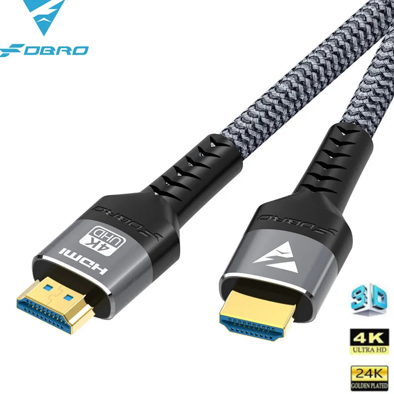 8K HDMI 2.1 Cable – 48Gbps High-Speed Adapter, 4K@120Hz & 8K@60Hz, eARC HDR Video for PC, Laptop, TV Box, PS5, RTX 3080