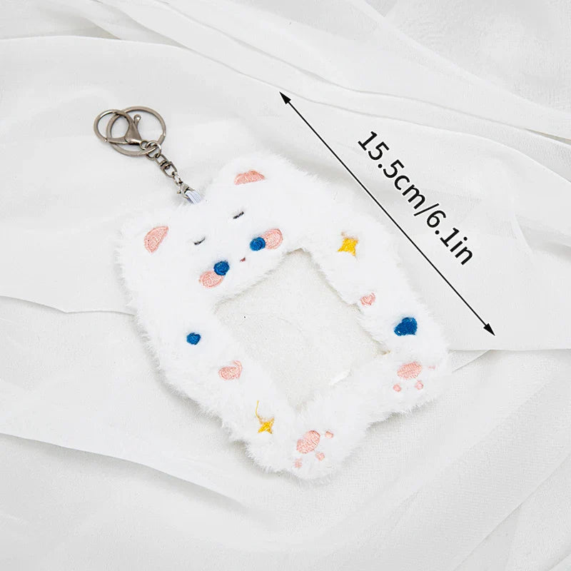 Cute Plush Photo Card Holder - Kpop Idol Bus Card Protector & Picture Album Case