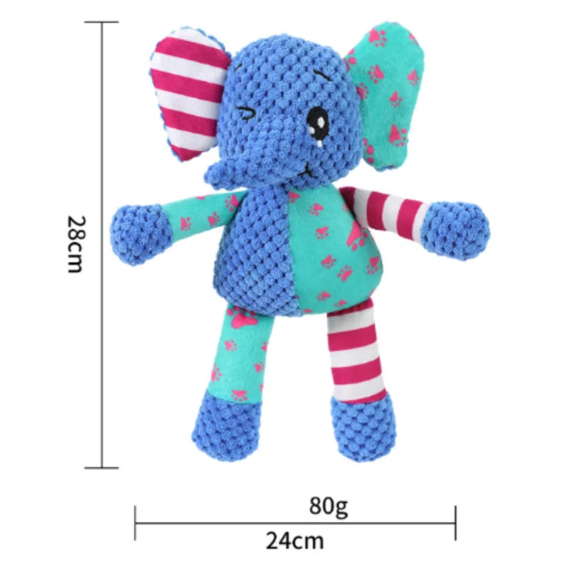 Plush Squeaky Dog Toy - Cute Donkey Teething & Interactive Training Toy for Small Dogs