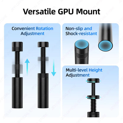 JEYI Adjustable GPU Anti-Sag Bracket Heavy Duty Graphics Card Support for Desktop PC Case Mount Universal Black/White/Silver Stand
