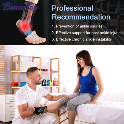 Ankle Sprained Support Brace - Stabilizer Protector for Ankle Injury Recovery, Achilles Tendonitis, Men and Women