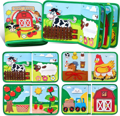 Baby Soft 3D Cloth Book – Montessori Early Learning Toy for Color Cognition & Basic Life Skills
