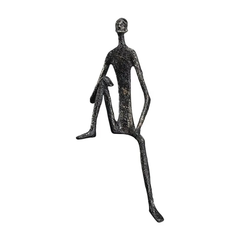Abstract Human Body Metal Sculpture - Modern Desktop Ornament & Home Decor