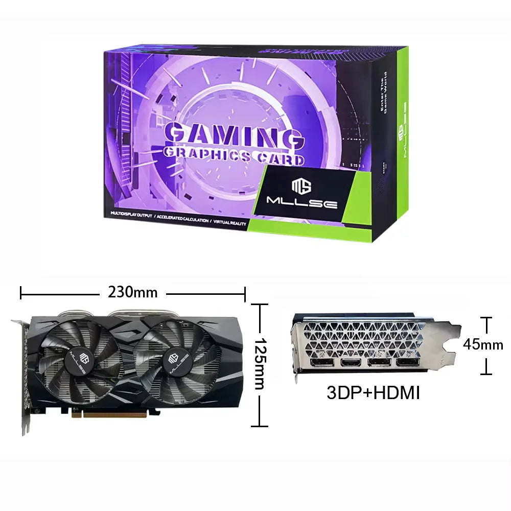 MLLSE RTX 2060 Super 8GB Gaming Graphics Card — GDDR6 256-Bit, 8-Pin PCIe 3.0x16 for High-Performance Gaming