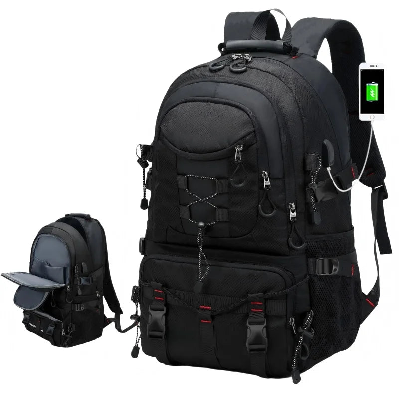 Large-Capacity Outdoor Hiking Backpack – Multi-Functional Water-Resistant Travel & Luggage Bag