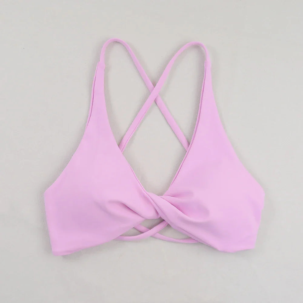 Sexy Slim Shoulder Strap Sports Bra – High Stretch Comfortable Breathable Yoga & Gym Workout Underwear with Detachable Straps