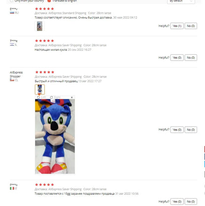 Super Sonic Hedgehog Plush Dolls — Shadow, Amy Rose, Knuckles, Tails Anime Stuffed Toy Gift for Kids