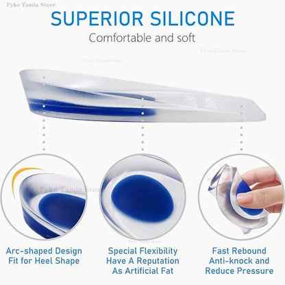 Silicone Heel Gel Pads – Soft Shock Absorbing Insoles for Pain Relief, Sports, and Foot Care