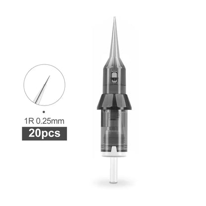 Thunderlord 20PCS 1R Tattoo Needle Cartridges – Round Liner with Membrane System for Permanent Makeup & Universal Machines