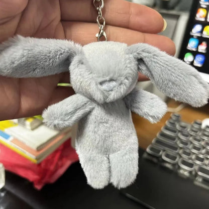 10cm Cute Bunny Plush Keychain – Lovely Rabbit Backpack Charm, Soft Toy Bag Accessory Gift for Girls & Women