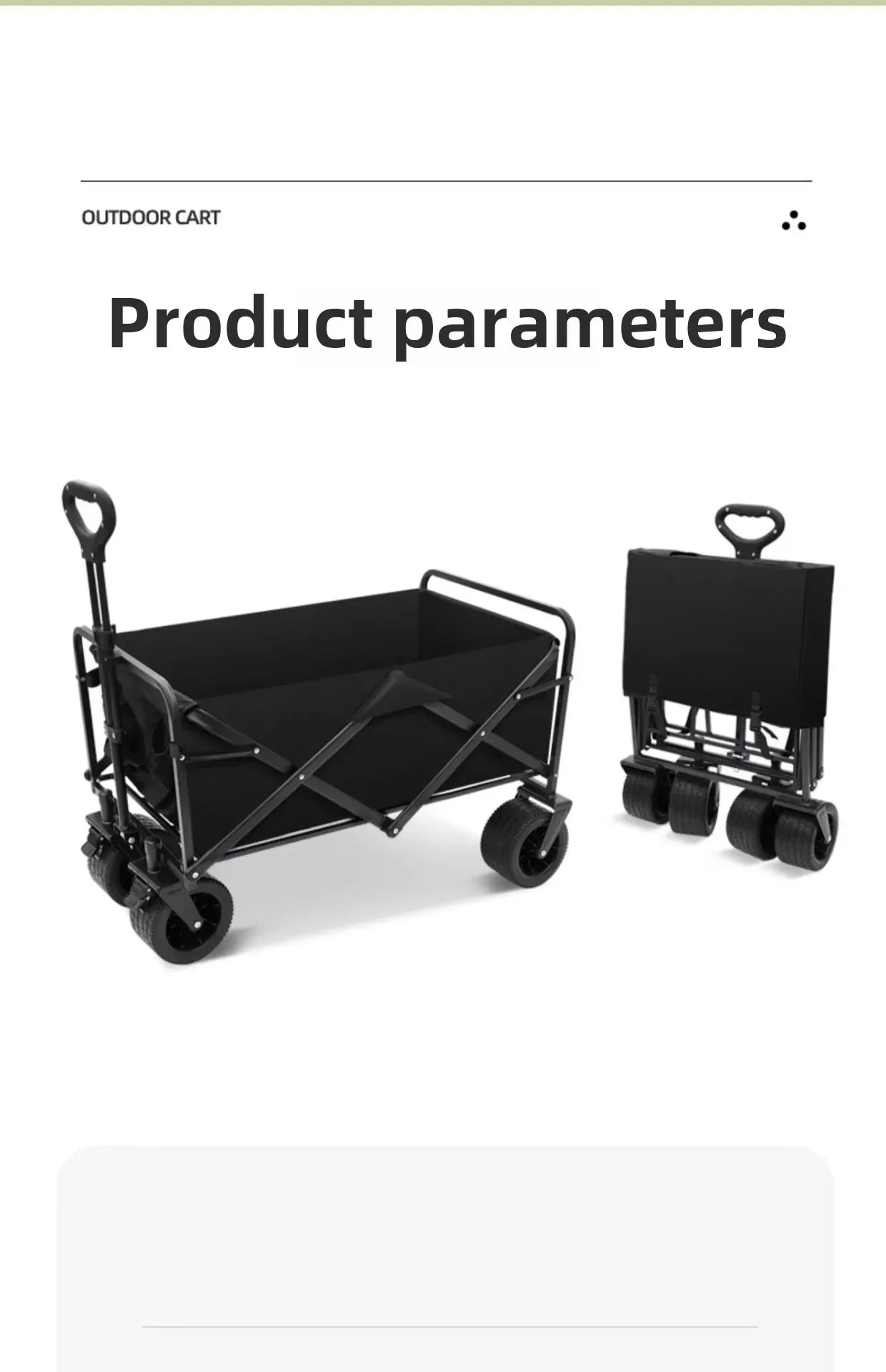Heavy Duty Large Capacity Folding Wagon – Collapsible Shopping, Beach & Garden Trolley, Portable Outdoor Camping Cart