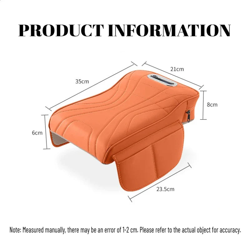 Car Armrest Height Increase Pad with Storage Bag – Leather Center Console Cover for Jaecoo J7, Jetour T2 & Haval H9 (2024–2025)