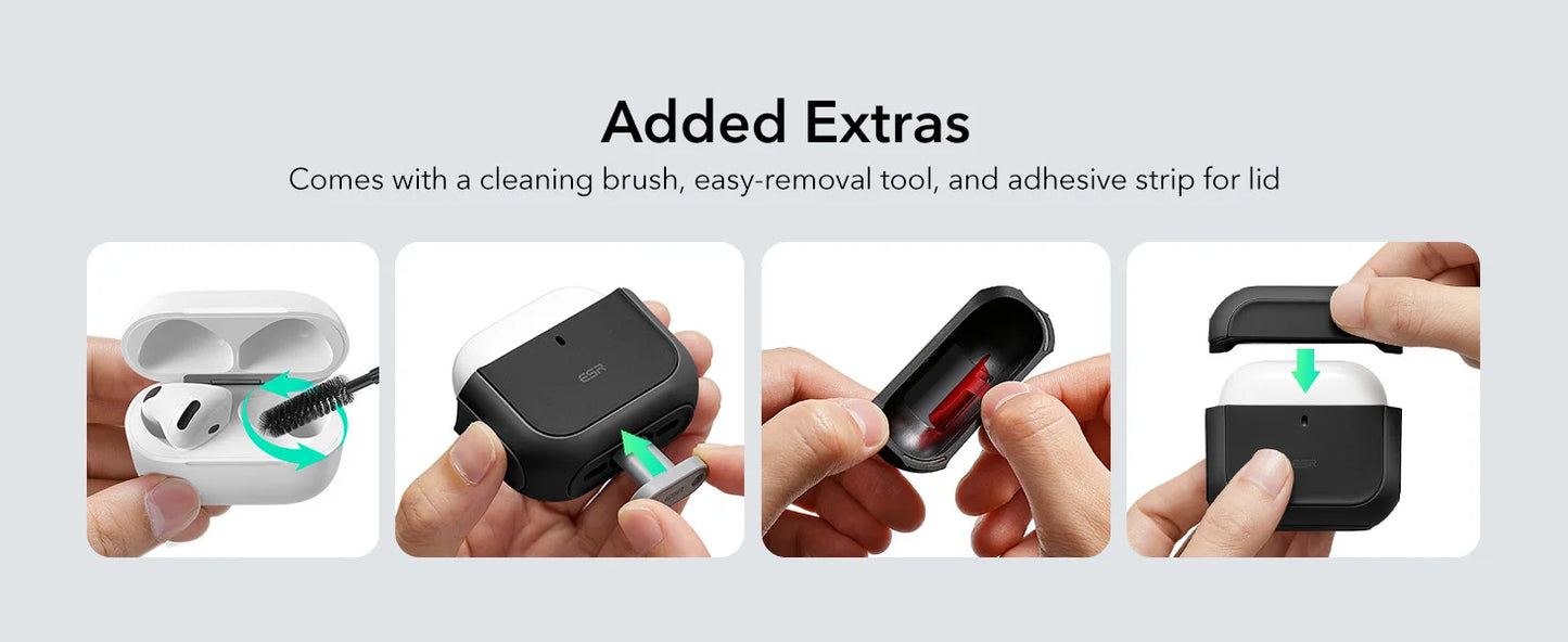 ESR MagSafe Case for AirPods 4th Gen (2024) – Drop Protection Cover with HaloLock for AirPods Pro 1st/2nd Gen (2023/2022)