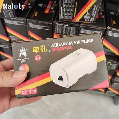 Ultra Silent 3W Aquarium Air Pump - 220V-240V Mini Fish Tank Oxygen Compressor (110V Option)