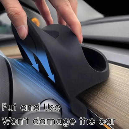 Steering Wheel Front Storage Box for Tesla Model 3/Y 2023 – Multifunctional Silicone Phone & Glasses Holder Car Accessory