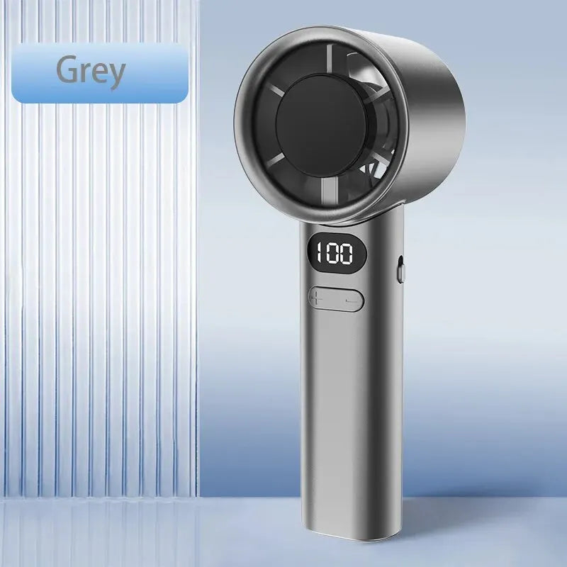 Portable Mini Bladeless Hand Fan – USB Rechargeable Handheld Personal Fan with 120-Speed High-Speed Airflow, Electric Cooling Fan