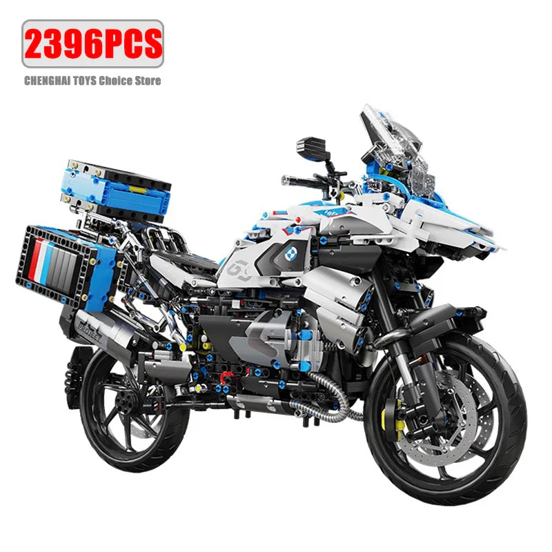 High-Tech 1:5 Motorcycle Model – Modular Brick Racing Motorbike Building Set Toy for Boys T4022
