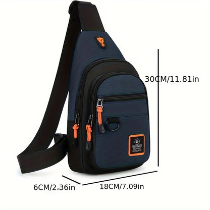 Men’s Outdoor Hiking & Cycling Shoulder Bag – Waterproof Sports Crossbody Chest Bag for Travel