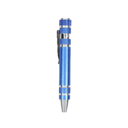 8-in-1 Aluminum Alloy Screwdriver Pen — Replaceable Bits for Easy Repairs & Disassembly