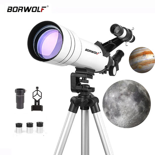 BORWOLF 40070 Professional Astronomical Telescope - 333X High-Definition Monocular for Moon, Stars & Bird Watching