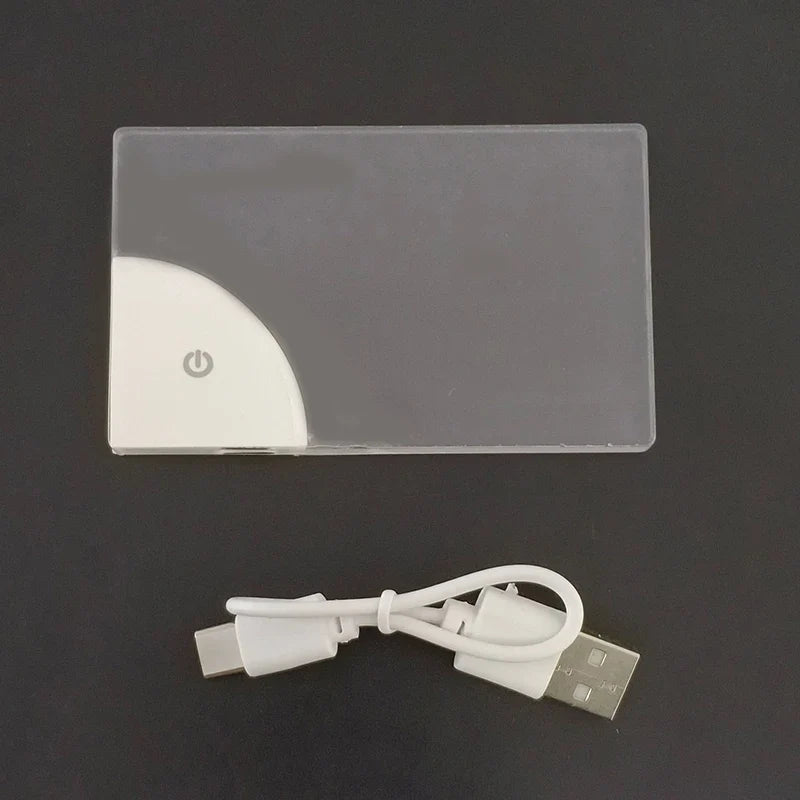 2026 LED Glow Acrylic Business Card - Creative Battery-Powered Gift for Father’s Day & Boyfriend
