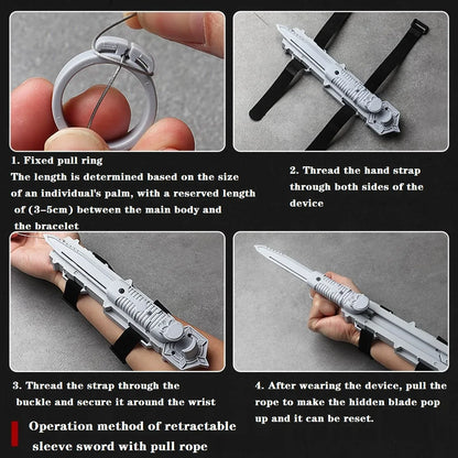 Assassin Sleeve Sword Toy - Retractable Rotating Blade Cosplay Prop for Kids, Interactive Game Play & Birthday Party Gift